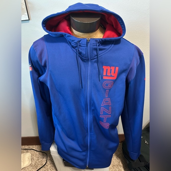 Nike DriFit NFL On Field Apparel Full ZIP New York Giants Hoodie NWOT - Picture 1 of 5